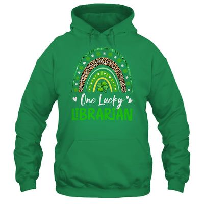 One Lucky Librarian Rainbow St Patricks Day Shamrock Shirt & Hoodie | teecentury