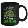 One Lucky School Librarian Rainbow St Patricks Day Mug | teecentury