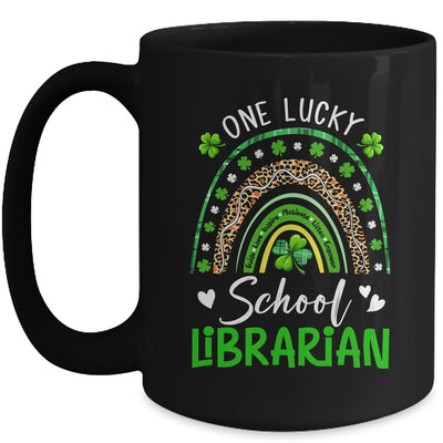 One Lucky School Librarian Rainbow St Patricks Day Mug | teecentury