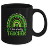 One Lucky Teacher Rainbow St Patrick's Day Appreciation Mug Coffee Mug | Teecentury.com