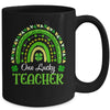 One Lucky Teacher Rainbow St Patrick's Day Appreciation Mug Coffee Mug | Teecentury.com