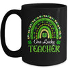 One Lucky Teacher Rainbow St Patrick's Day Appreciation Mug Coffee Mug | Teecentury.com