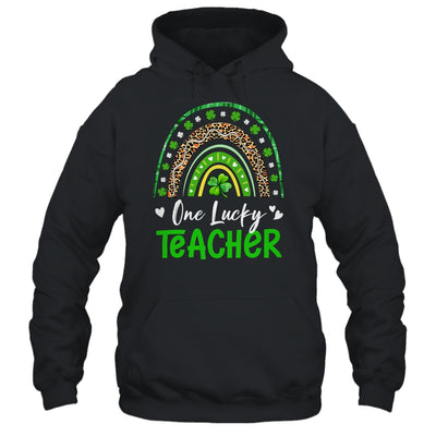 One Lucky Teacher Rainbow St Patricks Day Shamrock Shirt & Hoodie | teecentury