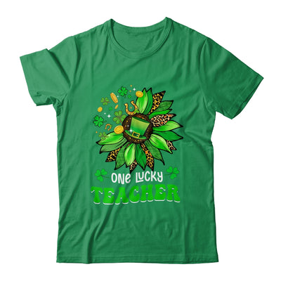 One Lucky Teacher St Patricks Day Sunflower Shirt & Hoodie | teecentury