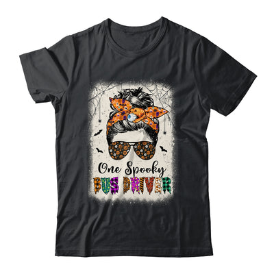 One Spooky Bus Driver Messy Bun Trick Or Treat Halloween Shirt & Hoodie | teecentury
