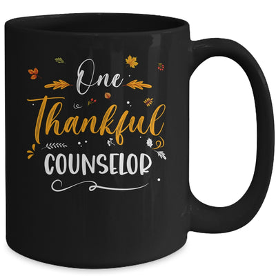 One Thankful School Counselor Fall Thanksgiving Mug Coffee Mug | Teecentury.com