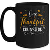 One Thankful School Counselor Fall Thanksgiving Mug Coffee Mug | Teecentury.com