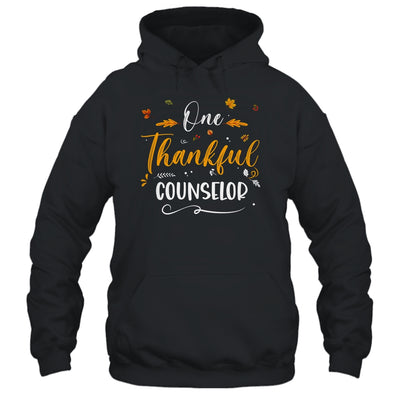 One Thankful School Counselor Fall Thanksgiving T-Shirt & Hoodie | Teecentury.com