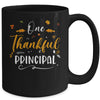 One Thankful School Principal Fall Thanksgiving Mug Coffee Mug | Teecentury.com