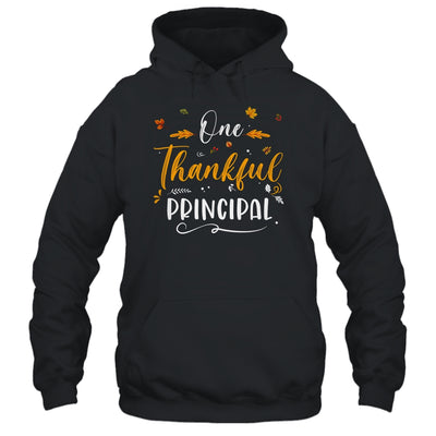 One Thankful School Principal Fall Thanksgiving T-Shirt & Hoodie | Teecentury.com