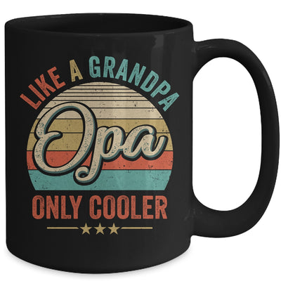 Opa Like A Grandpa Only Cooler Vintage Dad Fathers Day Mug | teecentury