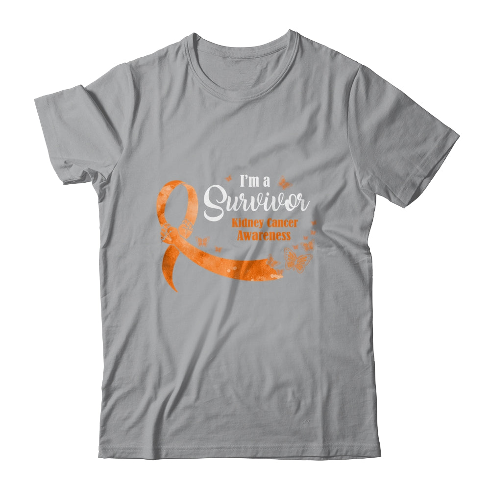 Orange Butterfly I'm A Survivor Kidney Cancer Awareness T-Shirt & Hoodie | Teecentury.com