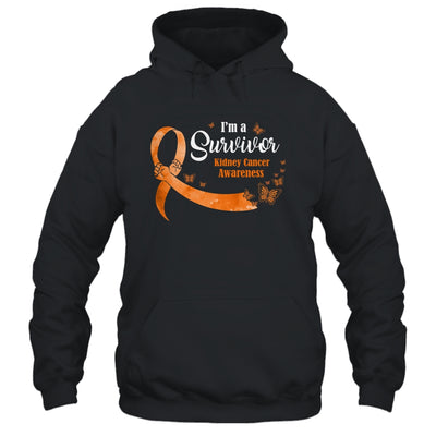 Orange Butterfly I'm A Survivor Kidney Cancer Awareness T-Shirt & Hoodie | Teecentury.com