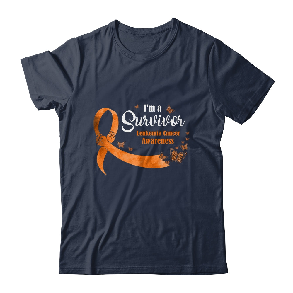Orange Butterfly I'm A Survivor Leukemia Cancer Awareness T-Shirt & Hoodie | Teecentury.com
