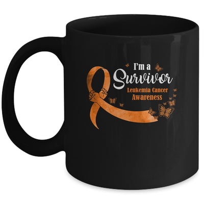 Orange Butterfly I'm A Survivor Leukemia Cancer Awareness Mug Coffee Mug | Teecentury.com
