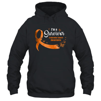 Orange Butterfly I'm A Survivor Leukemia Cancer Awareness T-Shirt & Hoodie | Teecentury.com