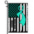 Ovarian Cancer Awareness America Flag Teal Ribbon Flag | Teecentury.com