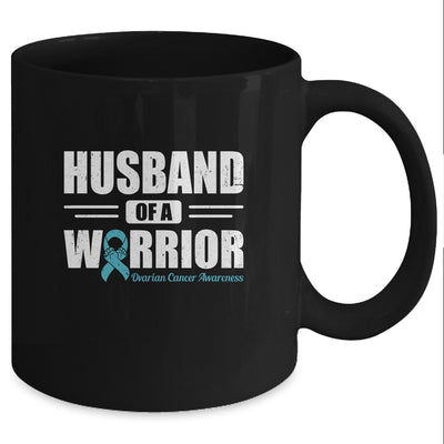Ovarian Cancer Awareness Husband Of A Warrior Teal Gift Coffee Mug | Teecentury.com