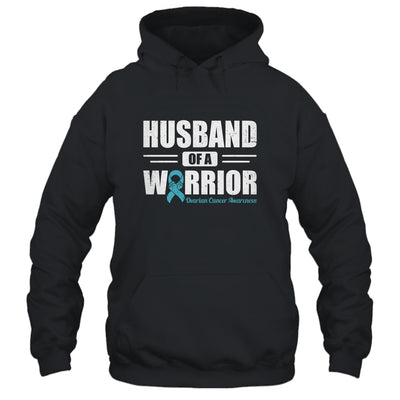 Ovarian Cancer Awareness Husband Of A Warrior Teal Gift T-Shirt & Hoodie | Teecentury.com