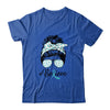 Ovarian Cancer Awareness Messy Bun Warrior Believe Teal T-Shirt & Tank Top | Teecentury.com