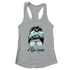 Ovarian Cancer Awareness Messy Bun Warrior Believe Teal T-Shirt & Tank Top | Teecentury.com