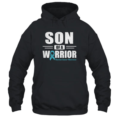 Ovarian Cancer Awareness Son Of A Warrior Teal Gift T-Shirt & Hoodie | Teecentury.com