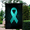 Ovarian Cancer Tourette Syndrome Trigeminal Neuralgia Peritoneal PCOS Awareness Flag Teal Ribbon Flag | Teecentury.com