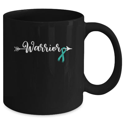 Ovarian Cancer Warrior Ovarian Cancer Awareness Teal Ribbon Mug | teecentury