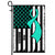 PCOS Awareness America Flag Teal Ribbon Flag | Teecentury.com