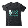 PCOS Awareness Peace Love Cure Leopard T-Shirt & Hoodie | Teecentury.com