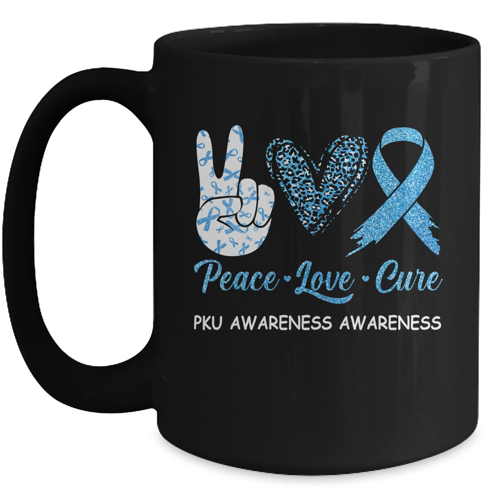 PKU Awareness Awareness Peace Love Cure Leopard Mug Coffee Mug | Teecentury.com