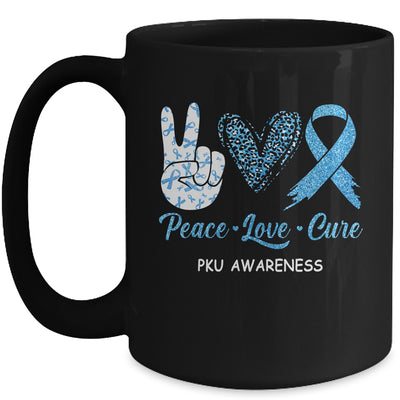 PKU Awareness Peace Love Cure Leopard Mug Coffee Mug | Teecentury.com