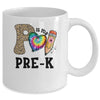 P Is For Pre K Teacher Leopard First Day Of School Mug | teecentury
