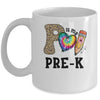 P Is For Pre K Teacher Leopard First Day Of School Mug | teecentury