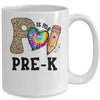 P Is For Pre K Teacher Leopard First Day Of School Mug | teecentury