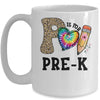 P Is For Pre K Teacher Leopard First Day Of School Mug | teecentury