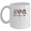Painting Palette Funny Art Teacher Peace Love Art Mug Coffee Mug | Teecentury.com