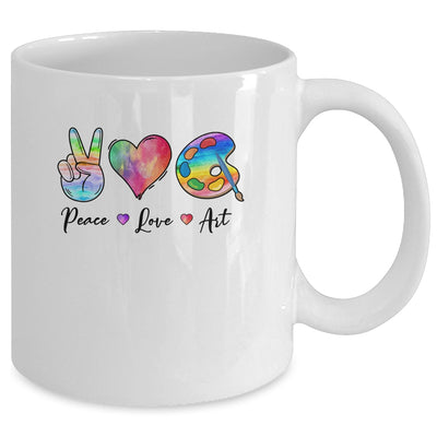 Painting Palette Funny Art Teacher Peace Love Art Mug Coffee Mug | Teecentury.com