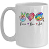 Painting Palette Funny Art Teacher Peace Love Art Mug Coffee Mug | Teecentury.com