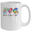 Painting Palette Funny Art Teacher Peace Love Art Mug Coffee Mug | Teecentury.com