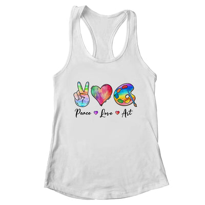 Painting Palette Funny Art Teacher Peace Love Art T-Shirt & Tank Top | Teecentury.com