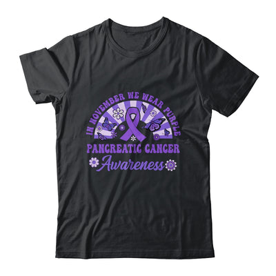 Pancreatic Cancer Awareness In November We Wear Purple Groovy Shirt & Hoodie | teecentury