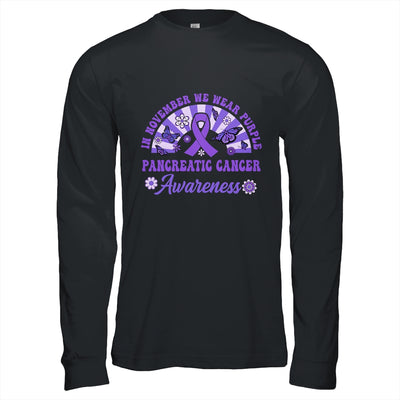 Pancreatic Cancer Awareness In November We Wear Purple Groovy Shirt & Hoodie | teecentury