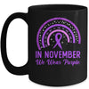 Pancreatic Cancer Awareness In November We Wear Purple Rainbow Mug | teecentury