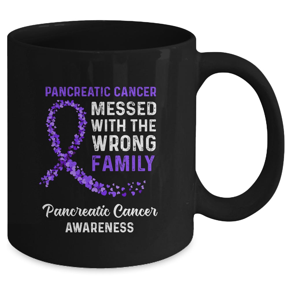 Pancreatic Cancer Awareness Messed With The Wrong Family Support Mug Coffee Mug | Teecentury.com