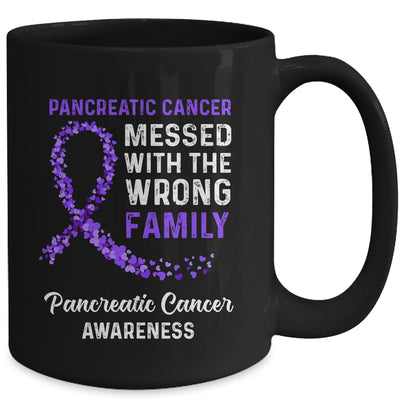 Pancreatic Cancer Awareness Messed With The Wrong Family Support Mug Coffee Mug | Teecentury.com