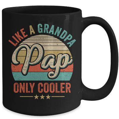 Pap Like A Grandpa Only Cooler Vintage Dad Fathers Day Mug | teecentury