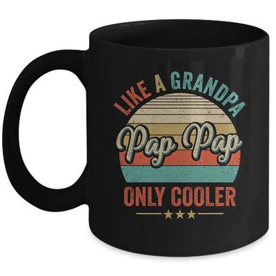 Pap Pap Like A Grandpa Only Cooler Vintage Dad Fathers Day Mug | teecentury