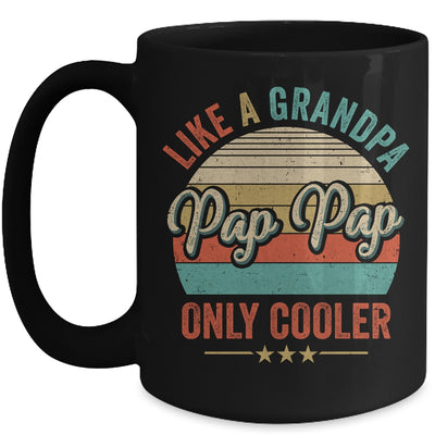 Pap Pap Like A Grandpa Only Cooler Vintage Dad Fathers Day Mug | teecentury