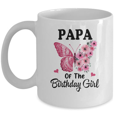 Papa 1st First Birthday Matching Family Butterfly Floral Mug | teecentury